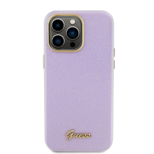 MagSafe cover til Apple iPhone 15 Pro Max, Guess, Glitter Full Wrapped, Lilla GUHCP15XPGMCSL
