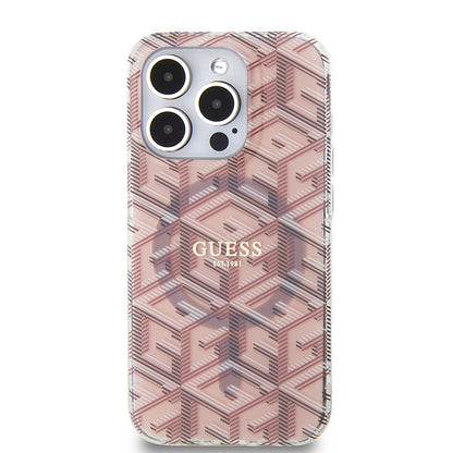 MagSafe cover til Apple iPhone 15 Pro Max, Guess, IML Gcube, Pink