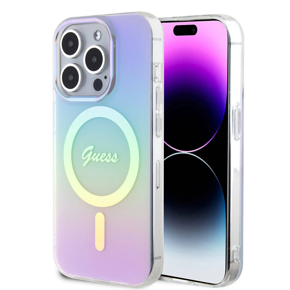 MagSafe cover til Apple iPhone 15 Pro Max, Guess, IML Iridescent, Lilla