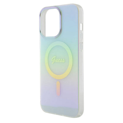 MagSafe cover til Apple iPhone 15 Pro Max, Guess, IML Iridescent, Turkis