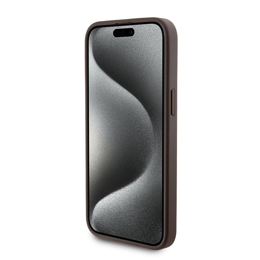 MagSafe cover til Apple iPhone 15 Pro Max, Guess, Powerbank 4G Metal Logo, Brun