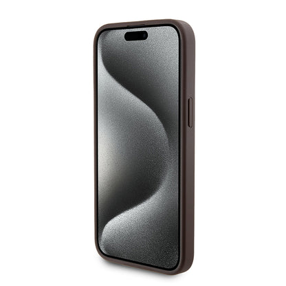 MagSafe cover til Apple iPhone 15 Pro Max, Guess, Powerbank 4G Metal Logo, Brun