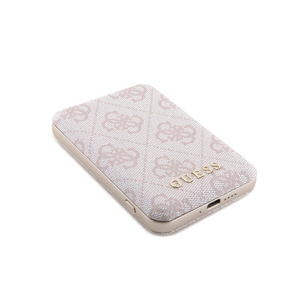 MagSafe cover til Apple iPhone 15 Pro Max, Guess, Powerbank 4G Metal Logo, Pink