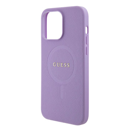 MagSafe cover til Apple iPhone 15 Pro Max, Guess, Saffiano, Lilla