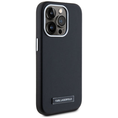 MagSafe cover til Apple iPhone 15 Pro Max, Karl Lagerfeld, FW Metal Plate, Sort