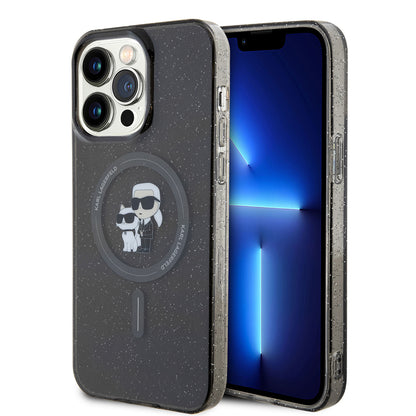 MagSafe cover til Apple iPhone 15 Pro Max, Karl Lagerfeld, Glitter, Sort