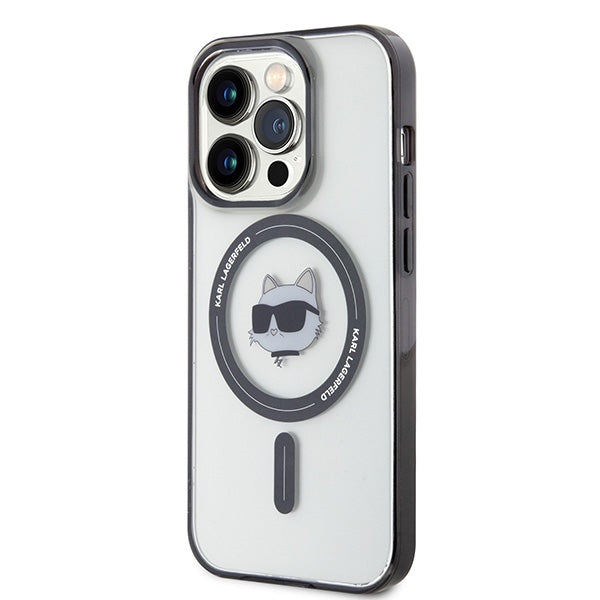 MagSafe cover til Apple iPhone 15 Pro Max, Karl Lagerfeld, IML Choupette's Head, Transparent