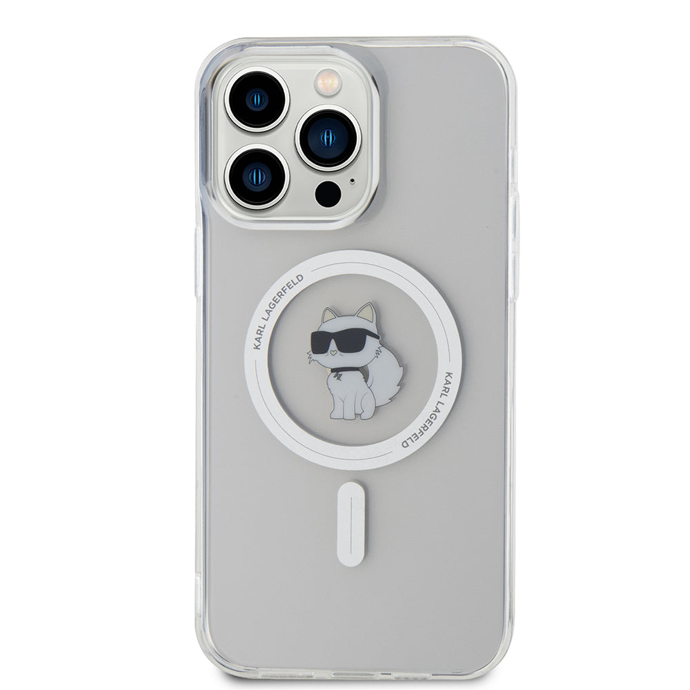 MagSafe cover til Apple iPhone 15 Pro Max, Karl Lagerfeld, IML Choupette, Gennemsigtig