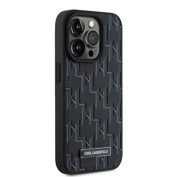 MagSafe cover til Apple iPhone 15 Pro Max, Karl Lagerfeld, Monogram Metal Logo, Sort