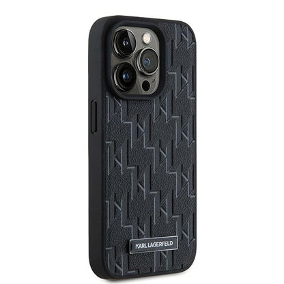 MagSafe cover til Apple iPhone 15 Pro Max, Karl Lagerfeld, Monogram Metal Logo, Sort