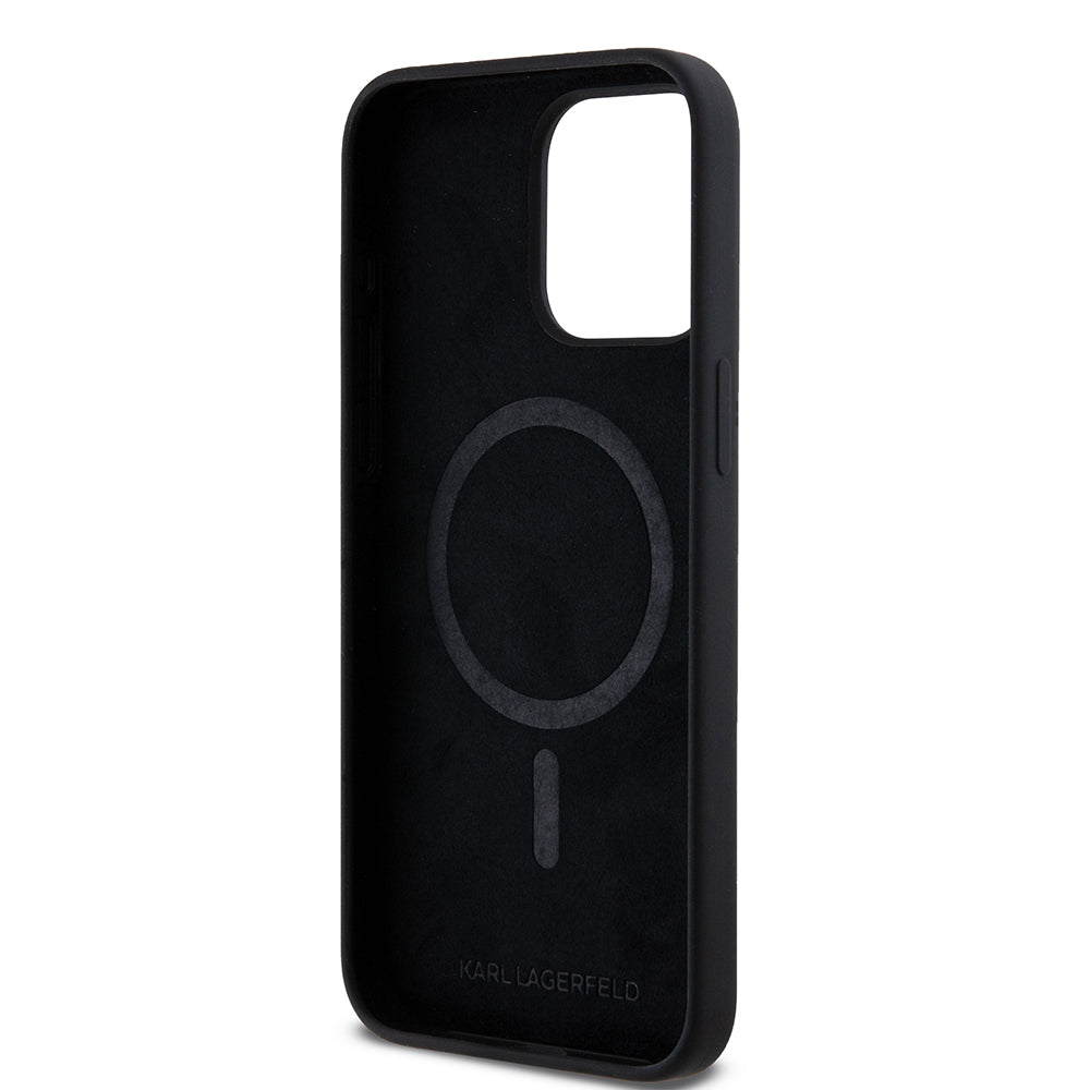 MagSafe cover til Apple iPhone 15 Pro Max, Karl Lagerfeld, Silicone Choupette's Head, Sort