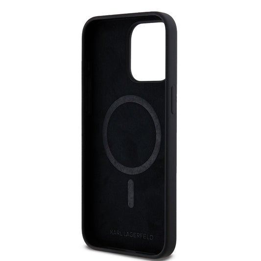 MagSafe cover til Apple iPhone 15 Pro Max, Karl Lagerfeld, Silicone Choupette's Head, Sort