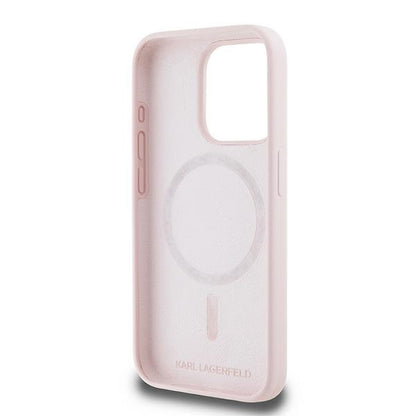 MagSafe cover til Apple iPhone 15 Pro Max, Karl Lagerfeld, Silicone Karl & Choupette, Pink