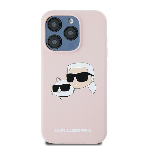 MagSafe cover til Apple iPhone 15 Pro Max, Karl Lagerfeld, Silicone Karl & Choupette, Pink