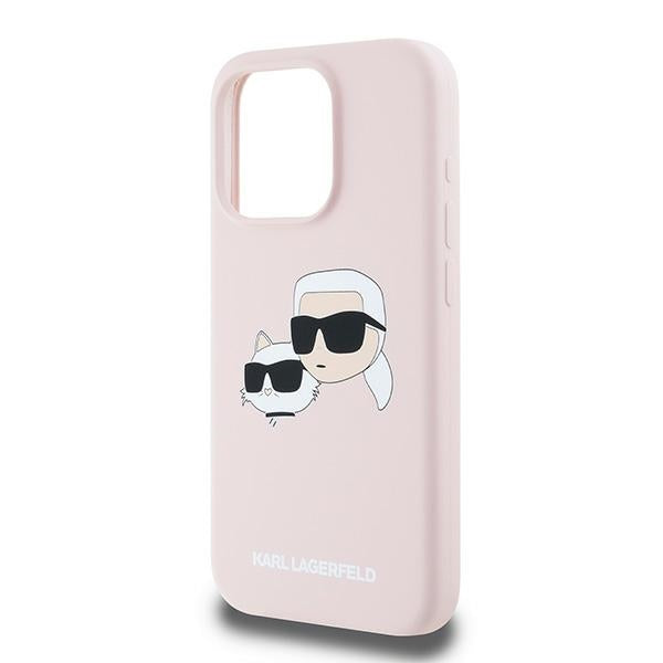 MagSafe cover til Apple iPhone 15 Pro Max, Karl Lagerfeld, Silicone Karl & Choupette, Pink