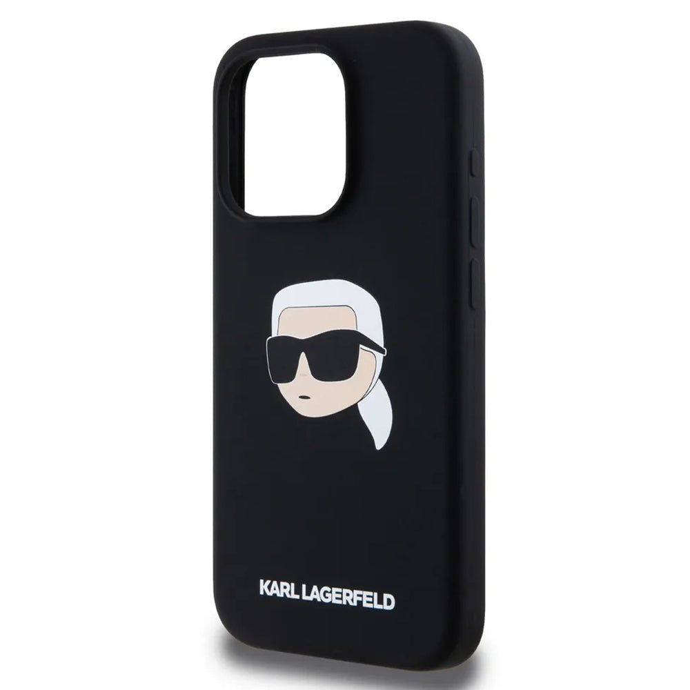 MagSafe cover til Apple iPhone 15 Pro Max, Karl Lagerfeld, Silicone Karl's Head, Sort
