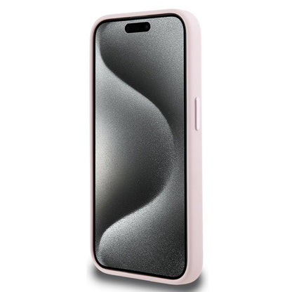 MagSafe cover til Apple iPhone 15 Pro Max, Karl Lagerfeld, Silicone Shadow Metal Initial, Pink