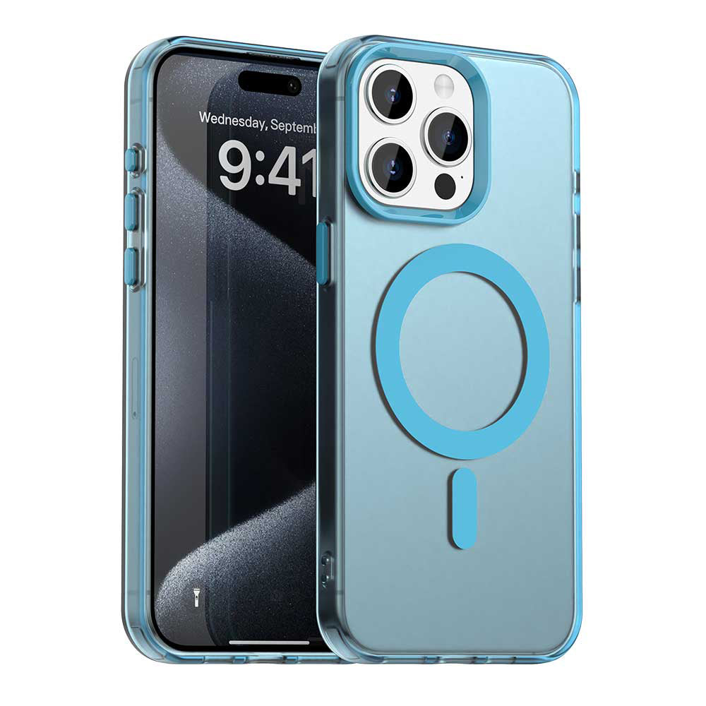 MagSafe-etui til Apple iPhone 15 Pro Max, Techsuit, CandyCase, Blå