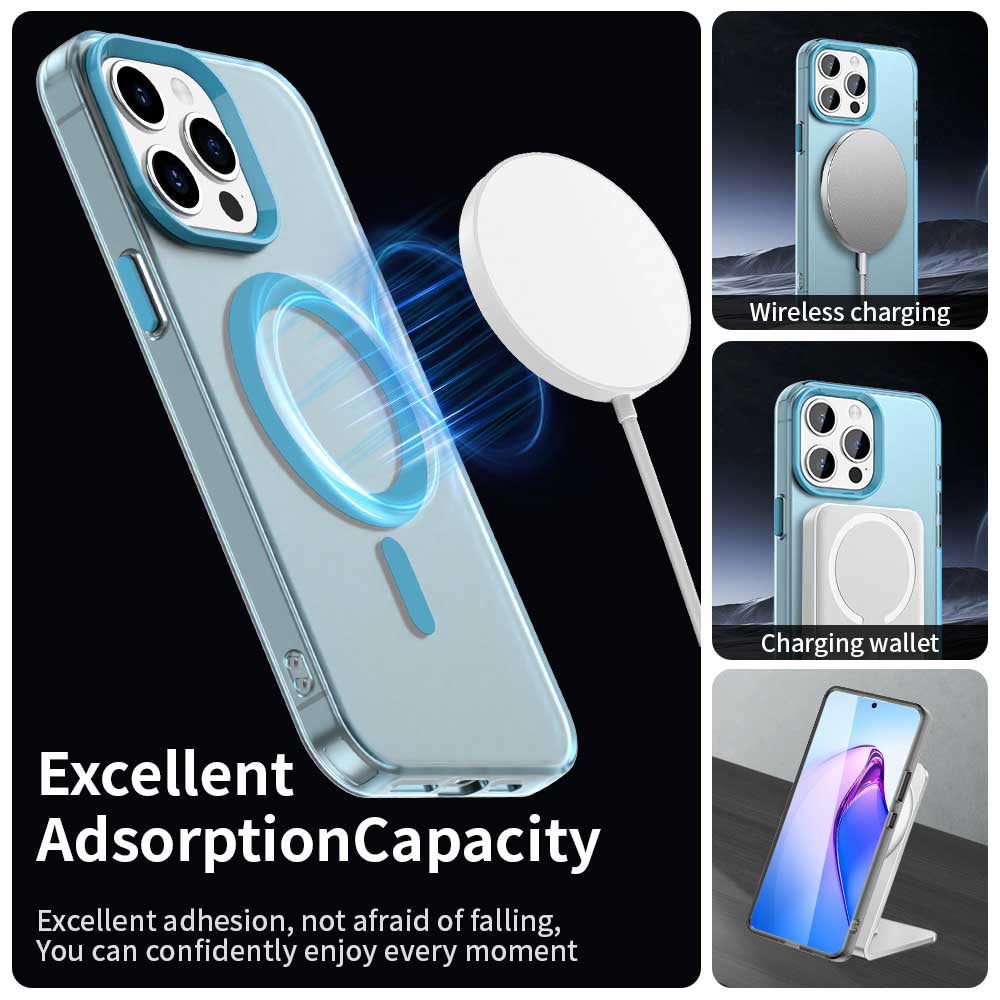 MagSafe-etui til Apple iPhone 15 Pro Max, Techsuit, CandyCase, Blå