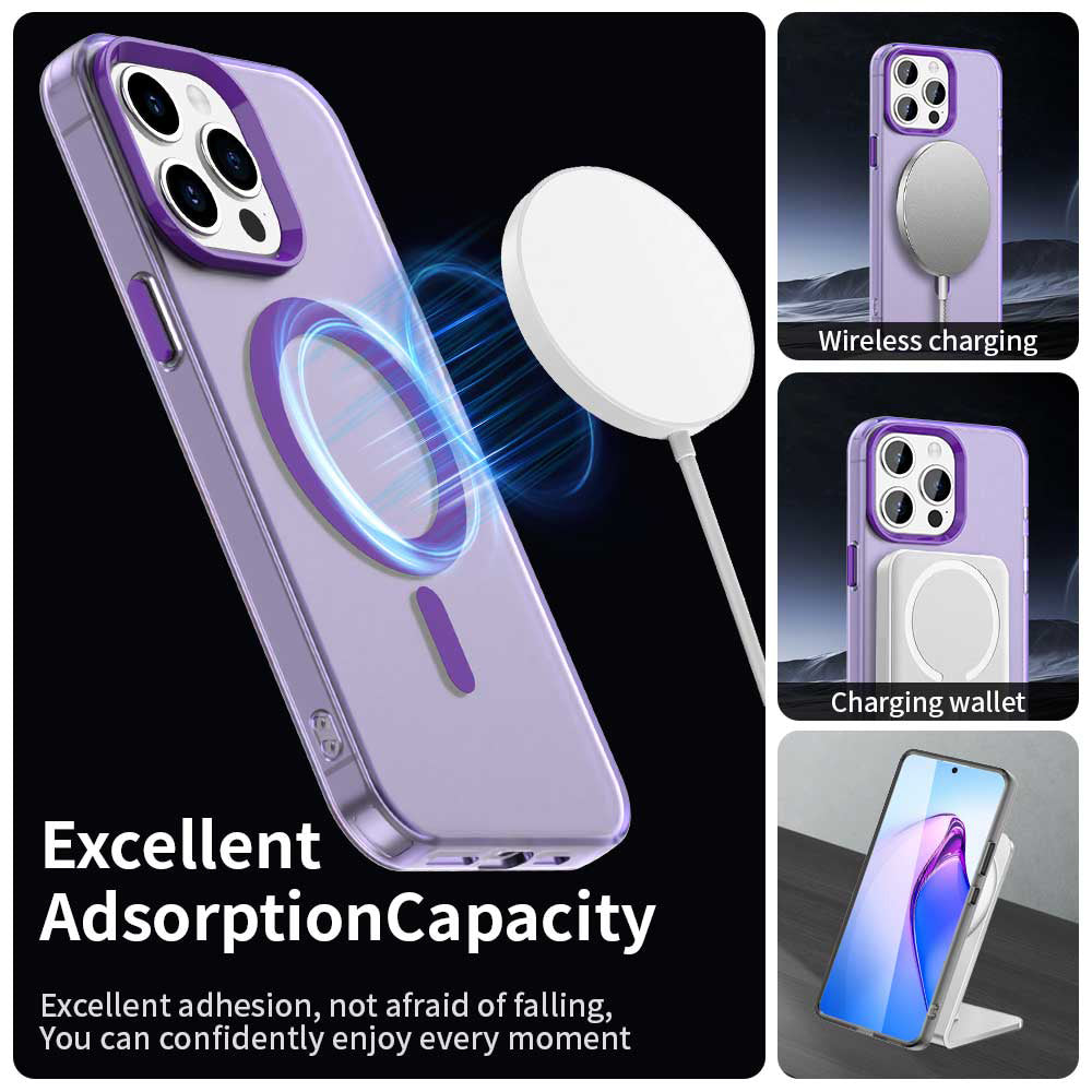 MagSafe-etui til Apple iPhone 15 Pro Max, Techsuit, CandyCase, Lilla