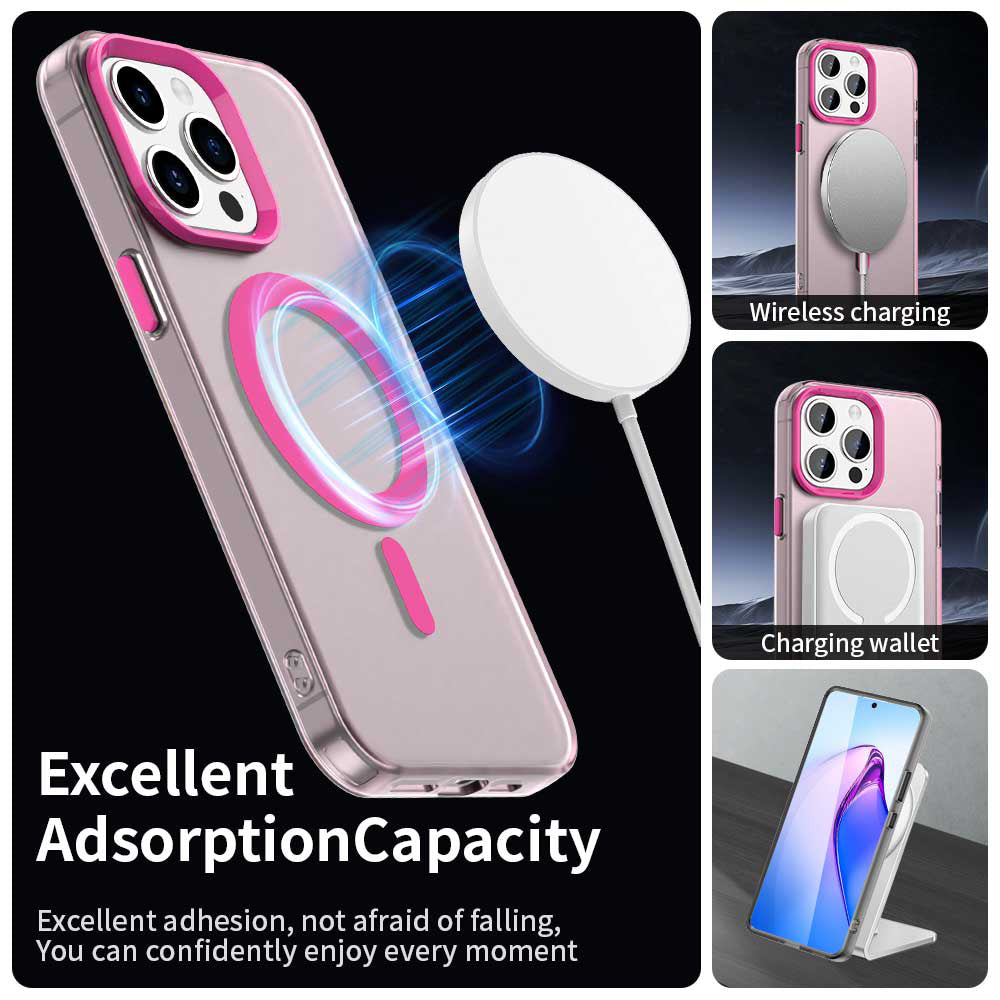 MagSafe-etui til Apple iPhone 15 Pro Max, Techsuit, CandyCase, Lyserød