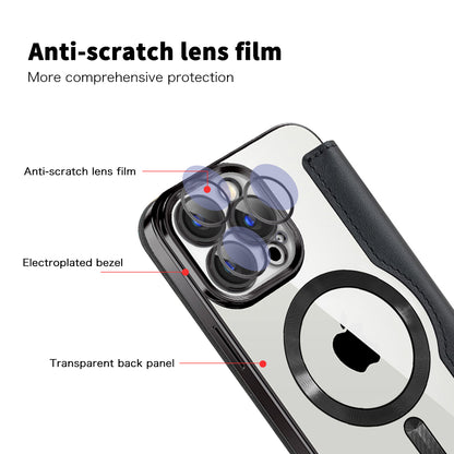 MagSafe-etui til Apple iPhone 15 Pro Max, Techsuit, SmartMag Book, Sort