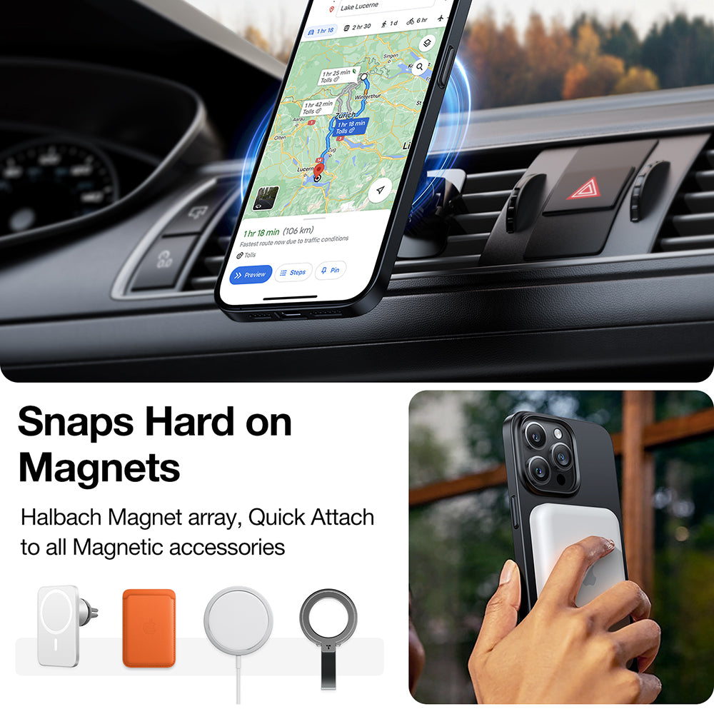 MagSafe-etui til Apple iPhone 15 Pro Max, Torras, OriginFit, Sort