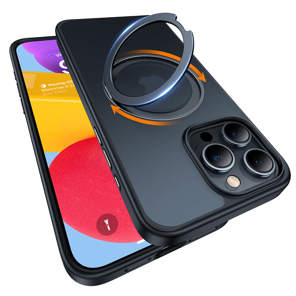 MagSafe Case for Apple iPhone 15 Pro Max, Torras, Ostand Pro, Black