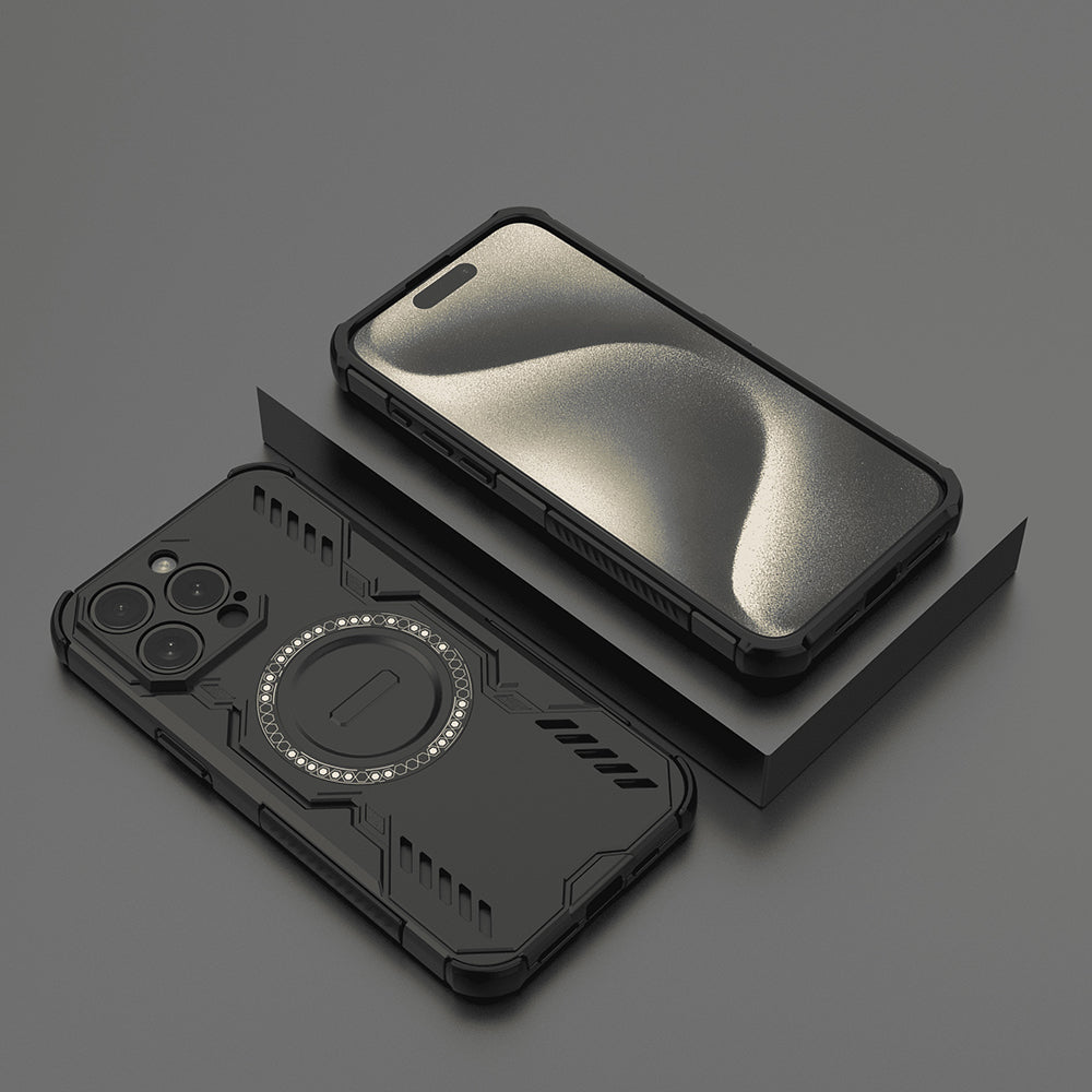 MagSafe-etui til Apple iPhone 15 Pro, Techsuit, ArmorMag, Sort