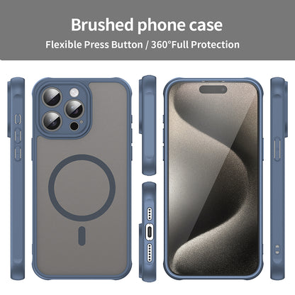 MagSafe-etui til Apple iPhone 15 Pro, Techsuit, HaloFrost II, Marineblå