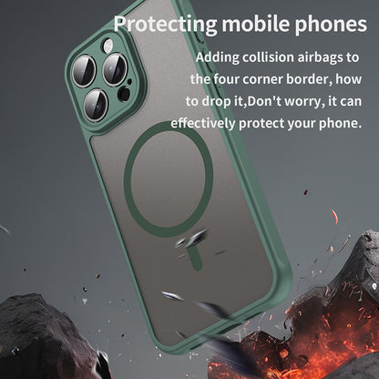MagSafe-etui til Apple iPhone 15 Pro, Techsuit, HaloFrost II, Grøn