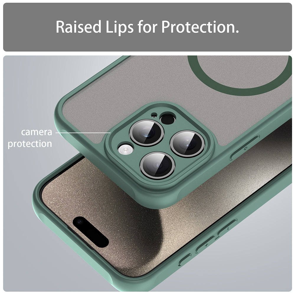 MagSafe-etui til Apple iPhone 15 Pro, Techsuit, HaloFrost II, Grøn