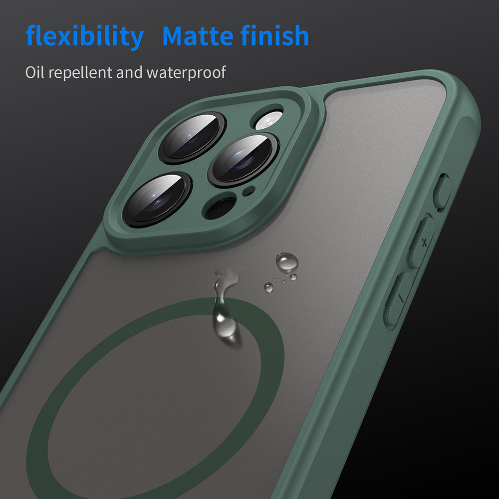 MagSafe-etui til Apple iPhone 15 Pro, Techsuit, HaloFrost II, Grøn