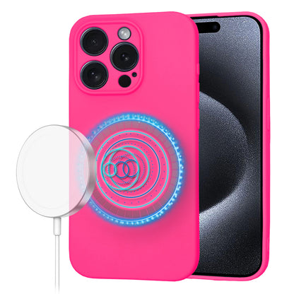MagSafe-etui til Apple iPhone 15 Pro, Techsuit, SoftFlex, Mørk Rosa