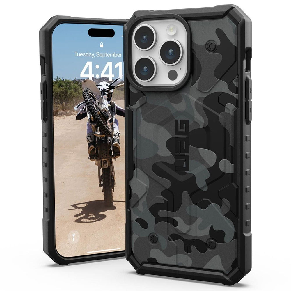 MagSafe-etui til Apple iPhone 15 Pro, Urban Armor Gear, Pathfinder SE Midnight Camo, Camouflage