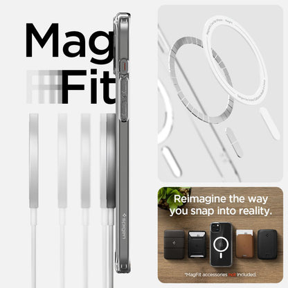 MagSafe-etui til Apple iPhone 15, Spigen, Ultra Hybrid, Hvid ACS06802