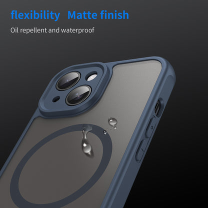 MagSafe-etui til Apple iPhone 15, Techsuit, HaloFrost II, Mørkeblå