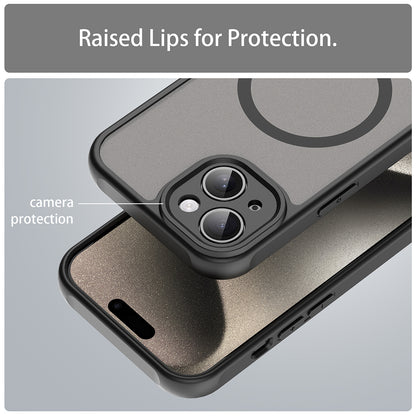 MagSafe-etui til Apple iPhone 15, Techsuit, HaloFrost II, Sort