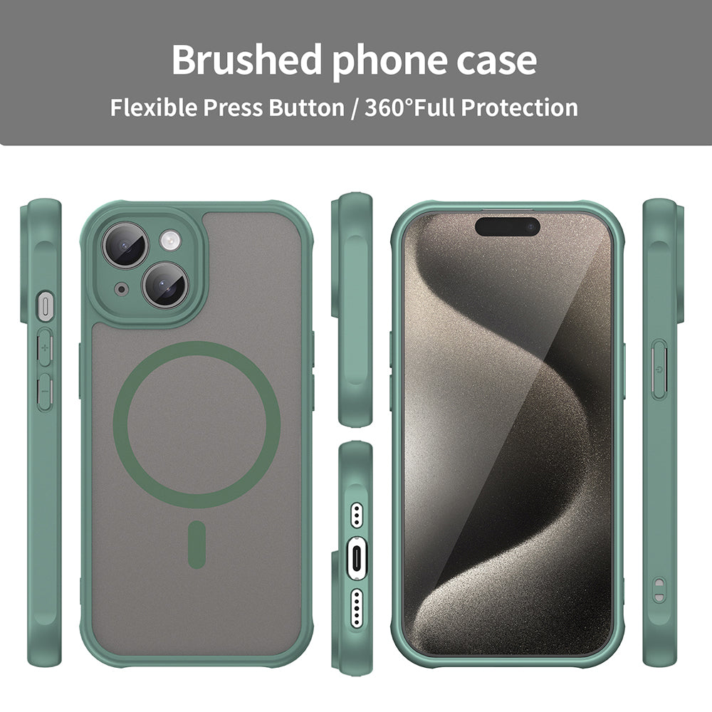 MagSafe-etui til Apple iPhone 15, Techsuit, HaloFrost II, Grøn