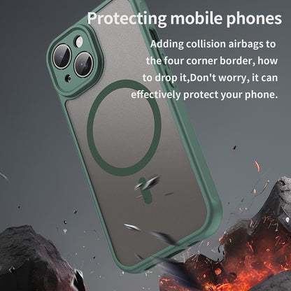 MagSafe-etui til Apple iPhone 15, Techsuit, HaloFrost II, Grøn