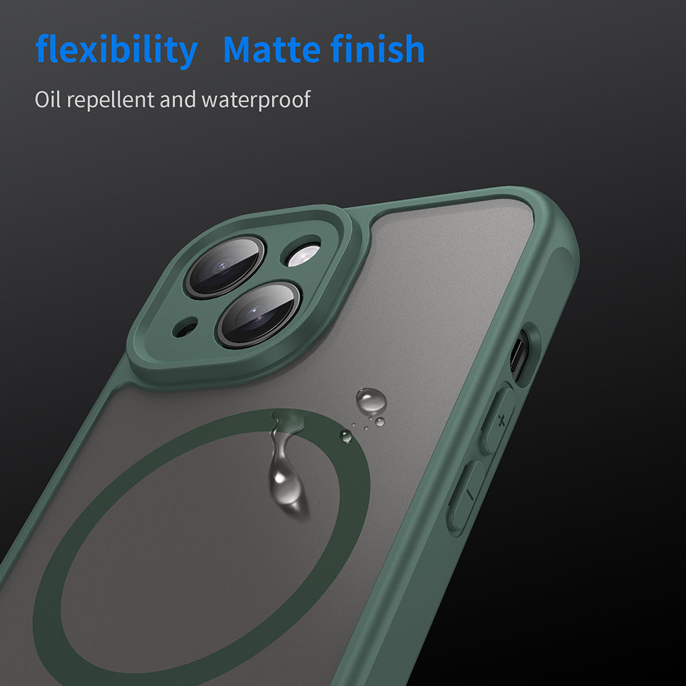 MagSafe-etui til Apple iPhone 15, Techsuit, HaloFrost II, Grøn
