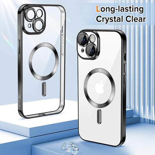 MagSafe-etui til Apple iPhone 15, Techsuit, Luxury Crystal, Sort