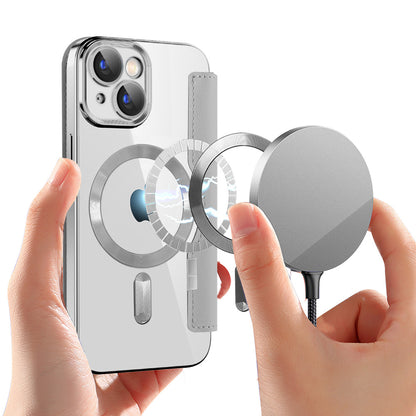 MagSafe-etui til Apple iPhone 15, Techsuit, SmartMag Book, Grå