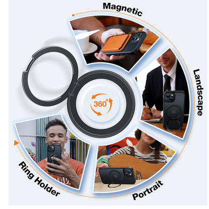 MagSafe cover til Apple iPhone 15, Torras, Ostand Pro, Sort