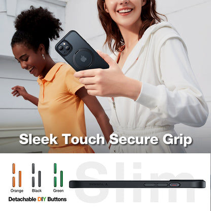 MagSafe cover til Apple iPhone 15, Torras, Ostand Pro, Sort