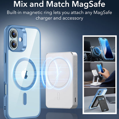 MagSafe cover til Apple iPhone 16, ESR, Classic Hybrid, Transparent Blå
