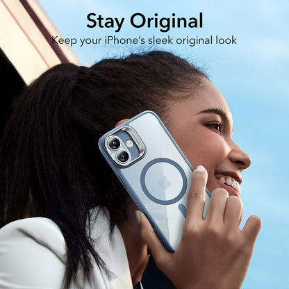 MagSafe cover til Apple iPhone 16, ESR, Classic Hybrid Kickstand, Transparent Blå