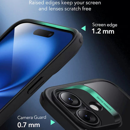 MagSafe cover til Apple iPhone 16, ESR, Classic Hybrid Slide, Sort Transparent