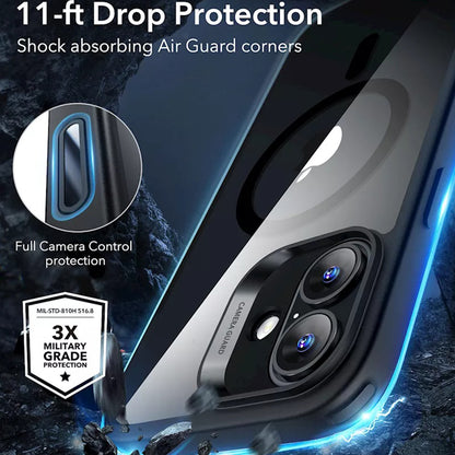 MagSafe cover til Apple iPhone 16, ESR, Classic Hybrid Slide, Sort Transparent