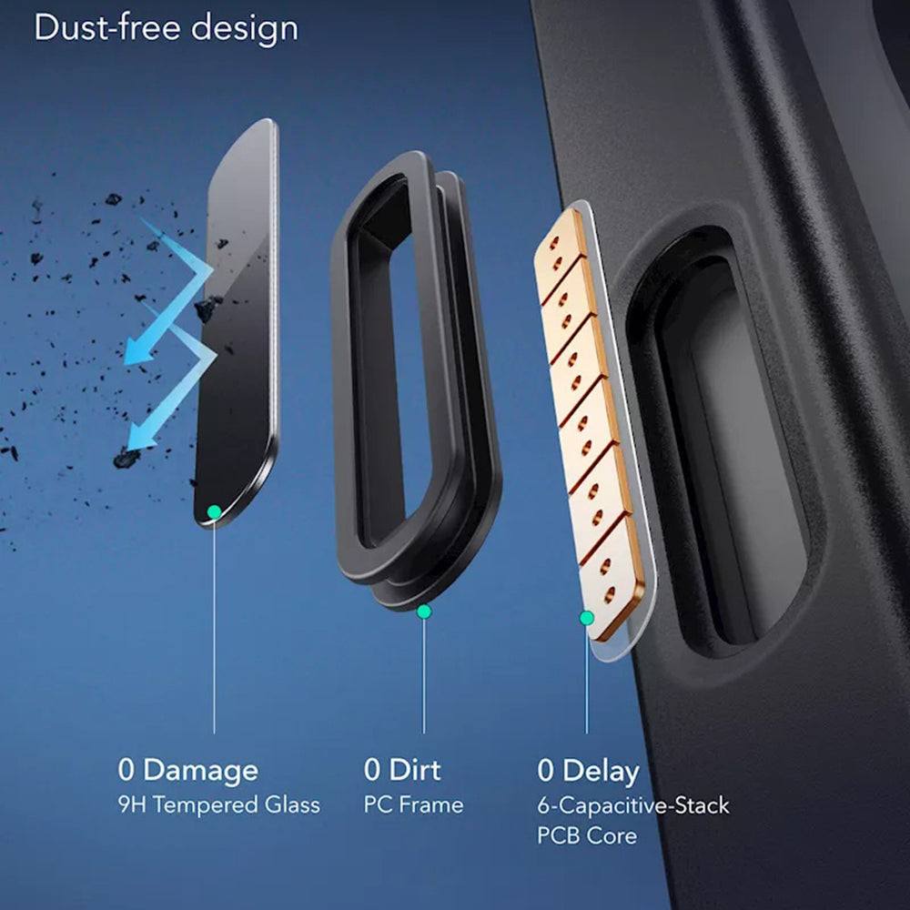 MagSafe cover til Apple iPhone 16, ESR, Classic Hybrid Slide, Sort Transparent